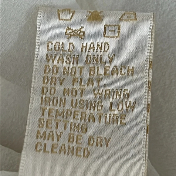 Gold Hawk 100% Silk Georgette Layered Tank Tunic in Ivory - Size Large - Picture 8 of 8